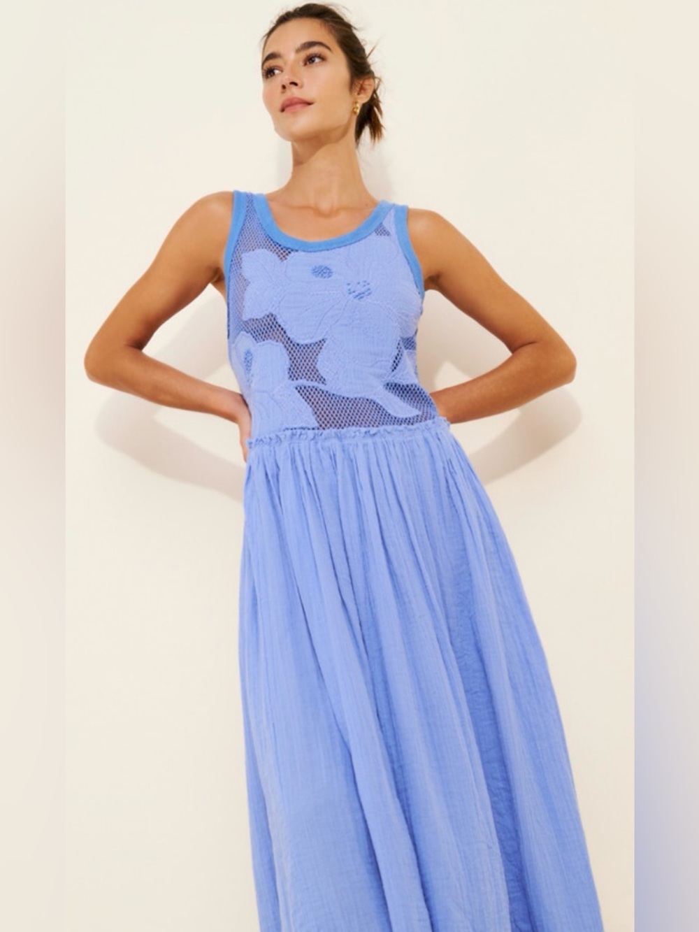 NWOT Free People Pearl Floral Maxi Dress